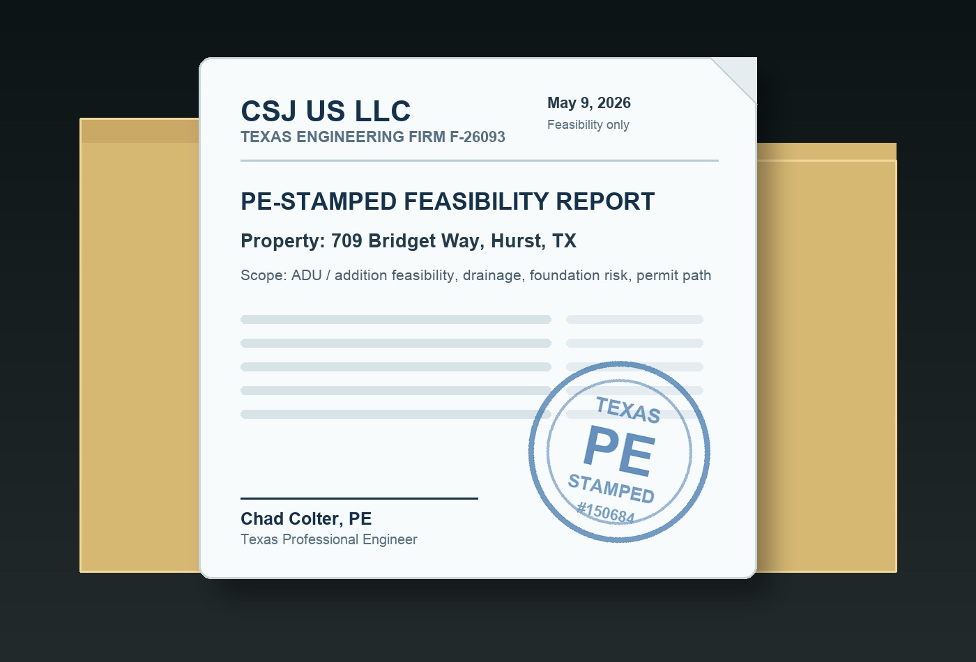 PE-backed ADU feasibility report preview